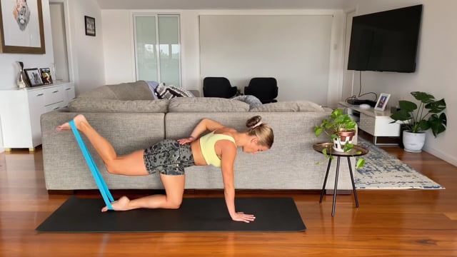 30min booty band glutes, abs and arms
